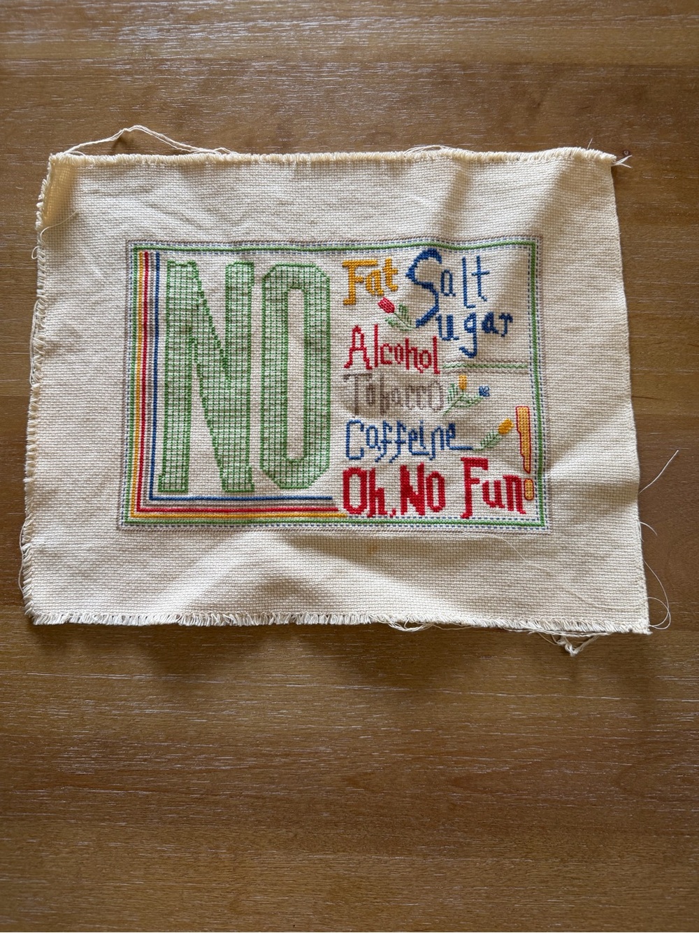 Vintage handcrafted cross stitch